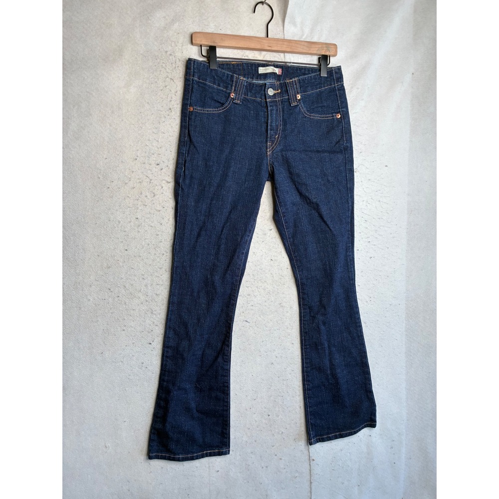 Levis 525 Bootcut Jeans Womens 4M Dark Wash Indigo Denim Stretch 052175530355